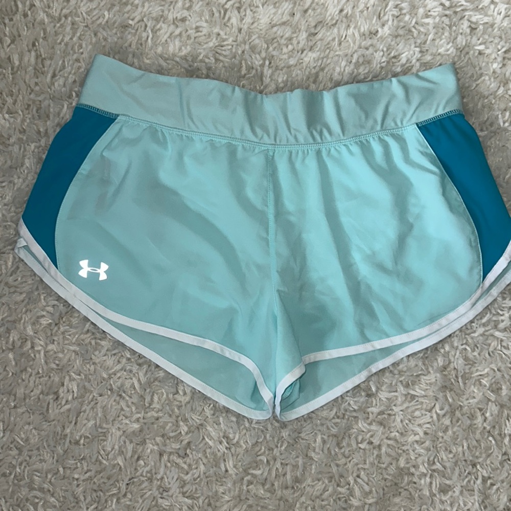 Under Armour, XL, athletic shorts, running, gym, light blue